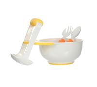 Ciotola per schiacciare il porridge | Con forchetta e cucchiaio con manico ispessito, antiscivolo e portatile per schiacciare | macina schiacciapatate - per frutta e pesce, carne di pollo, patate