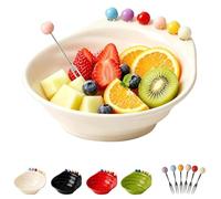 Ciotola per snack a forma di piede con forchette per frutta integrate (A) | Fruit Platter And Forks Set,Large Capacity Decorative,Party Platter Fruits Holder Bowl for Afternoon Tea Tim