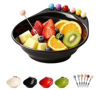 Ciotola per snack a forma di piede con forchette per frutta integrate (C) | Fruit Platter And Forks Set,Large Capacity Decorative,Party Platter Fruits Holder Bowl for Afternoon Tea Tim