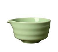 Ciotola per tè Matcha con beccuccio, contenitore per tè verde ondulato, realizzato a mano, tazza da tè verde giapponese, in ceramica, per insalata, porridge, succo, caffè, cerimonia Chawan, per