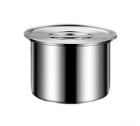Ciotola per uova al vapore in acciaio inossidabile con coperchio, ciotole per mescolare riso e panini, strumento da cucina leggero per cucinare a casa e campeggio, argento (1050 ml)