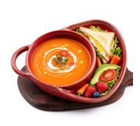 Ciotola per zuppa e sandwich con piattino per il pane, facile da pulire, | Questa pratica ciotola per zuppa e sandwich è dotata di un piatto per il pane incorporato, ideale per servire i pasti in modo
