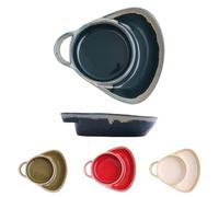 Ciotola per zuppe e sandwich, in ceramica, a doppio scomparto, con manico retrò, design resistente al calore per una facile pulizia