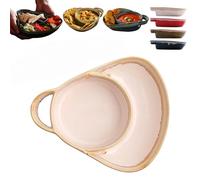 Ciotola per zuppe e sandwich, set di piatti per zuppe e sandwich, zuppe e ciotole in ceramica, set di ciotole per zuppe e pane, in gres porcellanato a doppio scomparto, set di ciotole per insalata