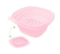 Ciotola pieghevole in silicone per ghiaccio per una comoda terapia di raffreddamento profondo e uso da viaggio (rosso chiaro)