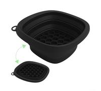Ciotola pieghevole in silicone per ghiaccio per una comoda terapia di raffreddamento profondo e uso da viaggio (nero)