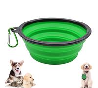 Ciotola Pieghevole per Cane Con Moschettone, Mangiatoia Abbeveratoio Portatile in Silicone Alimentare con Gancio Porta Acqua, Alimenti da Viaggio per Cani, Gatti, Animali Domestici