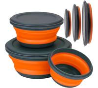 Ciotole di silicone pieghevole multiuso 3 pezzi + coperchi 0,4-1,65L