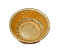 Ciotola Portatile in Rame Martellato a Mano per Pedicure e Pediluvio, Bacino per Lavaggio del Viso e Ammollo dei Piedi, Leggero e Resistente(Yellow,40cm/15.7in)