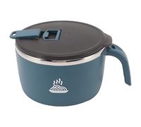 Ciotola ramen, pentola ramen con coperchio e rivestimento in acciaio inossidabile pentola per pasta portatile per la stanza del dormitorio del college di home office (Blu)