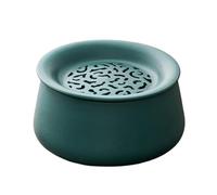 Ciotola residui tè, contenitore fondi di tè in ceramica 1300 ml, bacinella lavare il, con coperchio filtro, design separato, grande capacità, for cerimonie e occasioni speciali del, residui(Green)