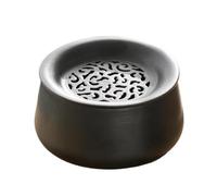 Ciotola residui tè, contenitore fondi di tè in ceramica 1300 ml, bacinella lavare il, con coperchio filtro, design separato, grande capacità, for cerimonie e occasioni speciali del, residui(Black)