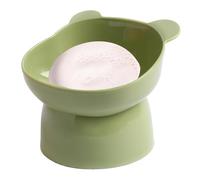 Ciotola rialzata inclinata - Ciotole for l'acqua rialzate inclinate antiribaltamento, for l'alimentazione, for cibo for cani, Distributore for inclinato rialzato(Tall Bear Face BowlGreen)