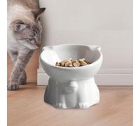 Ciotola rialzata per gatti con protezione per i baffi del collo, elegante
