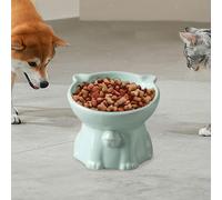 Ciotola rialzata per gatti con protezione per i baffi del collo, elegante