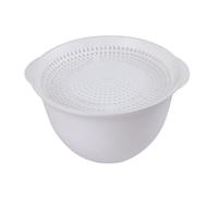 Ciotola Scolapasta in Silicone Pieghevole per Microonde, Bianca | Ciotole Macedonia, Scodella Co Scolapiatti, Vaporiera Microonde per Zuppe e Spinaci, Plastico