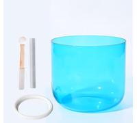 Ciotola sonora alchemica in cristallo di quarzo trasparente, Ciotola alchemica di luce cosmica naturale for la guarigione del suono e la meditazione, la preghiera, la riduzione dello stress,(G note,6"
