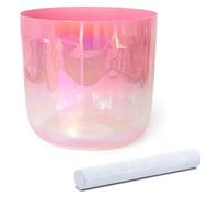 Ciotola sonora for chakra del terzo occhio da 7 pollici con nota A da 432 Hz, ciotola tibetana in cristallo colorato for meditazione yoga e guarigione sonora, ciotola for chakra al quarzo con percusso