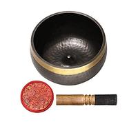 ciotola sonora, set di ciotole tibetane, Ciotola sonora fatta a mano Yoga Guarigione Sollievo dall'ansia Mindfulness con percussore e cuscino