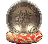 ciotola sonora, set di ciotole tibetane, Nepal Metal Buddha Sound Bowl facile da suonare con mazzuolo di legno e cuscino di seta for yoga, guarigione dei chakra, sollievo dallo stress, rilassamento(14