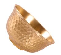 Ciotola Sospesa in Ottone D'oro Martellata Bacino Di Preghiera Ramen