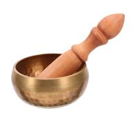 Ciotola Tibetana da Meditazione Nepal 8, 5x8, 5x4, 5 Cm | Ottone, Incisione Tradizionale, per Vipassana e Yoga Training, Risonanza Alta