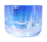 Ciotola tibetana di cristallo alchemico del chakra sacrale da 432 Hz da 8 pollici con nota D for yoga, meditazione e guarigione sonora, ciotola tibetana colorata in quarzo con percussore in acrilico e