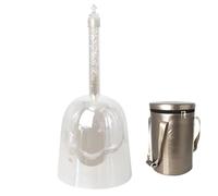 Ciotola Tibetana Di Cristallo Da 6 Pollici Con Manico In Tono Perfetto, For Alleviare Lo Stress, Terapia Del Suono Buddista, Con Mazzuolo E Borsa Da Viaggio.(C4 tone,440hz)