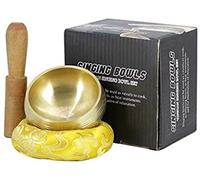 Ciotola tibetana for meditazione Ciotola tibetana realizzata a mano for meditazione, yoga e relax /17 (Color : Brass, Size : 8CM C)