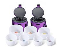 Ciotola Tibetana In Cristallo Di Quarzo, Set Da 6-12 Pollici, Con Borsa For Il Trasporto, For Terapia Del Suono, Yoga, Riduzione Dello Stress, Decorazione Della Stanza, Preghiera(440hz)