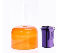 Ciotola Tibetana In Quarzo Trasparente Con Manico Colorato Da 6 Pollici, Con Mazzuolo E Borsa Da Viaggio, For Alleviare Lo Stress, Terapia Del Suono Buddista(A4 tone,432hz)