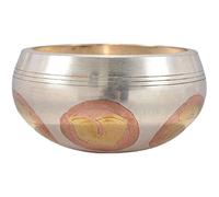 Ciotola tibetana in rame bianco Buddha, ciotola tibetana in rame, ciotola tibetana per meditazione yoga, preghiera curativa, rilassamento e guarigione.，White 10cm