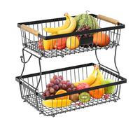 Ciotola vegetale da controsoffitto-Organizzatore di banca da cucina con ganci a banana, rack per produrre spazio | Ciotola di frutta in metallo per la conservazione di mele, cipolle, patate e a