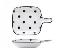Ciotole A Pois Piatti Stoviglie Casa Riso Zuppa Ceramica Set Cena Snack Colazione Dessert Nido D'Uccello Insalata Frutta Gelato Zuppe Pasta (Piastra a manico singolo)