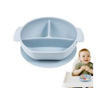 Ciotole con ventosa per, Ciotole con ventosa,Piatti in silicone resistenti al calore prova di schizzi per - Stoviglie per bambini divise e infrangibili per una facile alimentazione, lavabili in lav