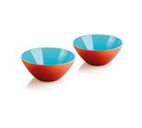Guzzini - My Fusion, Set di 2 Ciotole - Corallo/Azzurro, Ø 12,5 x h5 cm | 260 cc - 281412144