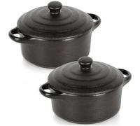 Ciotole da forno in porcellana con coperchio, 150 ml, 2 pezzi.