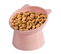 Ciotole da gatto elevate, cibi rialzati o ciotola d'acqua inclinata postura rialzata per ciotola di cibo per gatto collo per protezione anti -vomito a 45 gradi ciotole elevate inclinate