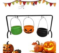 Ciotole da portata a forma di calderone con streghe, decorativa per caramelle con supporto per matrimoni, picnic, ingresso, buffet, Halloween, cucina all'aperto