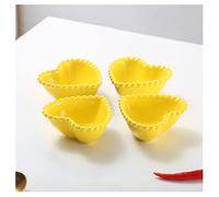 Ciotole da spuntino a forma di cuore per salsa in ceramica set di 4 mini piattini per condimento per condimento per sushi soia ciotola per immersione piatti da portata in porcellana amore porcellana