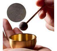 Ciotole di canto, di dallo stress per meditazione, set di ciotola con, ciotola spirituale artigianale per yoga, consapevolezza, decorazione del desktop e rilassamento, 1.57x0