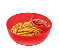 Ciotole di chip and di immersione - da porzione di cereali divisi anti -loggy | Ciotole impilabili per immersione del pane, divisi per insalata, ketchup, zuppa, yogurt e bacche d