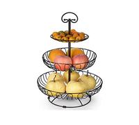 Ciotole di frutta Cesto di frutta Vassoio for frutta in metallo a 3 livelli Vassoio for frutta decorativo moderno cavo for frutta e verdura Piatto for frutta portatile di grande capacità Piatto di fru