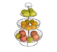Ciotole di frutta Cesto di frutta Vassoio for frutta in metallo a 3 livelli Vassoio for frutta decorativo moderno cavo for frutta e verdura Piatto for frutta portatile di grande capacità Piatto di fru