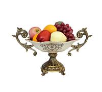 Ciotole di frutta Piatto di frutta Nuovo stile cinese retrò Piatto di frutta in ceramica dipinto a mano Casa Soggiorno Ristorante Decorazioni for il desktop Ciotola di frutta Manico binaurale Ciotola