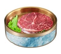 Ciotole di ghiaccio per servire cibi freddi - server insalata in acciaio inossidabile, set di vassoi per feste | da porzione per alimenti refrigerati, vassoio freddo a buffet per eventi, ciotol
