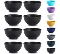 Ciotole Di Plastica per Cereali 8 Pezzi, Infrangibile E Riutilizzabile Ciotola L