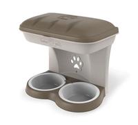 CIOTOLE DOPPIA CIOTOLA PER CANI RIALZATA IN PLASTICA DA PARETE MURO