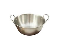 Ciotole for insalata in acciaio inossidabile 304, ciotola for ramen a doppio orecchio, contenitore di grande capacità, stoviglie riscaldabili(B Style 25CM)