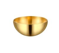 Ciotole for insalata in acciaio inossidabile di grande capacità, contenitore da cucina for zuppa, riso, noodle, ramen, oro, 20 x 9 cm